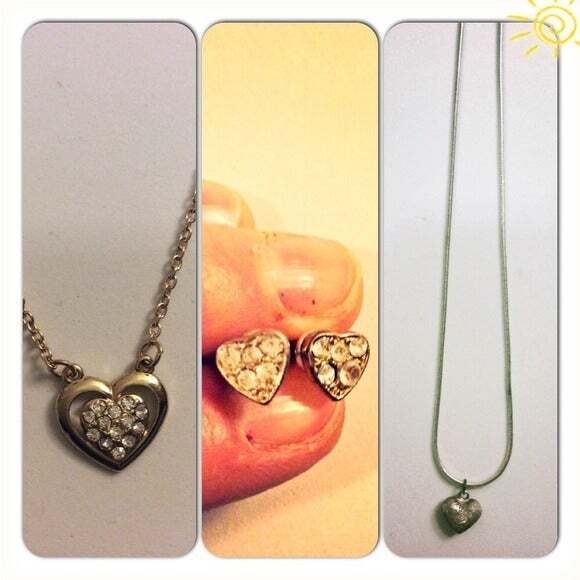 3 Piece Set Heart necklace set - Picture 2 of 4